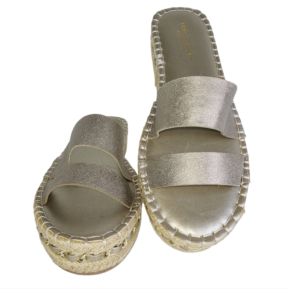 Marc New York Maggie Size 9M Champagne Color Espadrille Slides NWOT